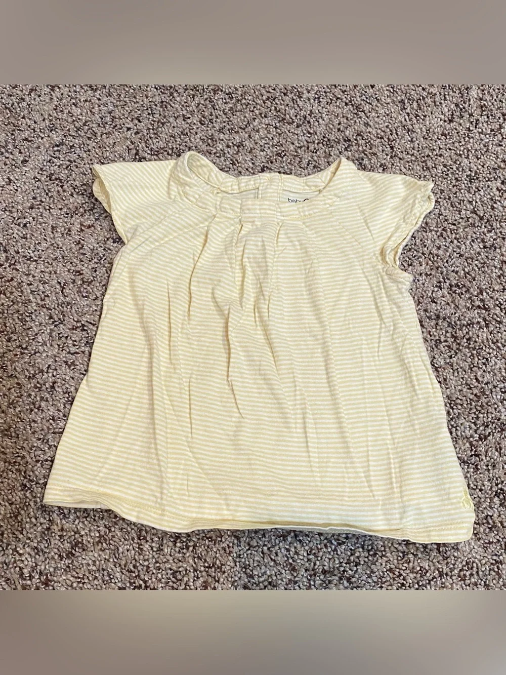 GAP Soft Yellow Striped Short-Sleeve Tee playtime favorites 2 years